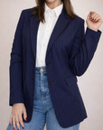 Blazer Deluxe azul raya diplomática