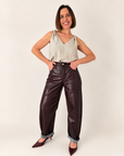 Pantalón Polipiel Granate