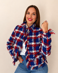 Chaqueta Tweed Tricolor