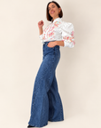 Pantalón Denim Palazzo