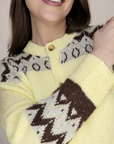 Cardigan vainilla de rombos