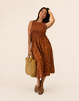 Vestido Floral Teja