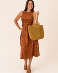 Vestido Floral Teja