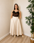 Falda Étoile Champagne