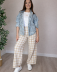 Pantalón Cuadro Vichy Wide Leg