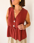 Top Peplum Nácar