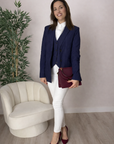 Blazer Deluxe azul raya diplomática