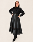 Falda Polipiel Encaje