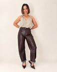 Pantalón Polipiel Granate