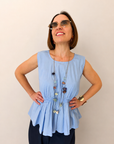 Blusa Asimétrica Azul