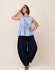 Blusa Asimétrica Azul
