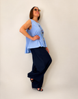 Blusa Asimétrica Azul
