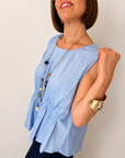 Blusa Asimétrica Azul