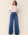 Pantalón Denim Palazzo
