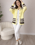 Cardigan vainilla de rombos