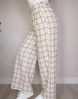 Pantalón Cuadro Vichy Wide Leg