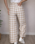 Pantalón Cuadro Vichy Wide Leg