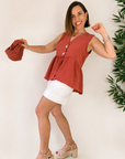 Top Peplum Nácar