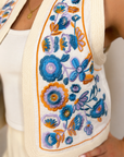 Chaleco Artesanal Floral
